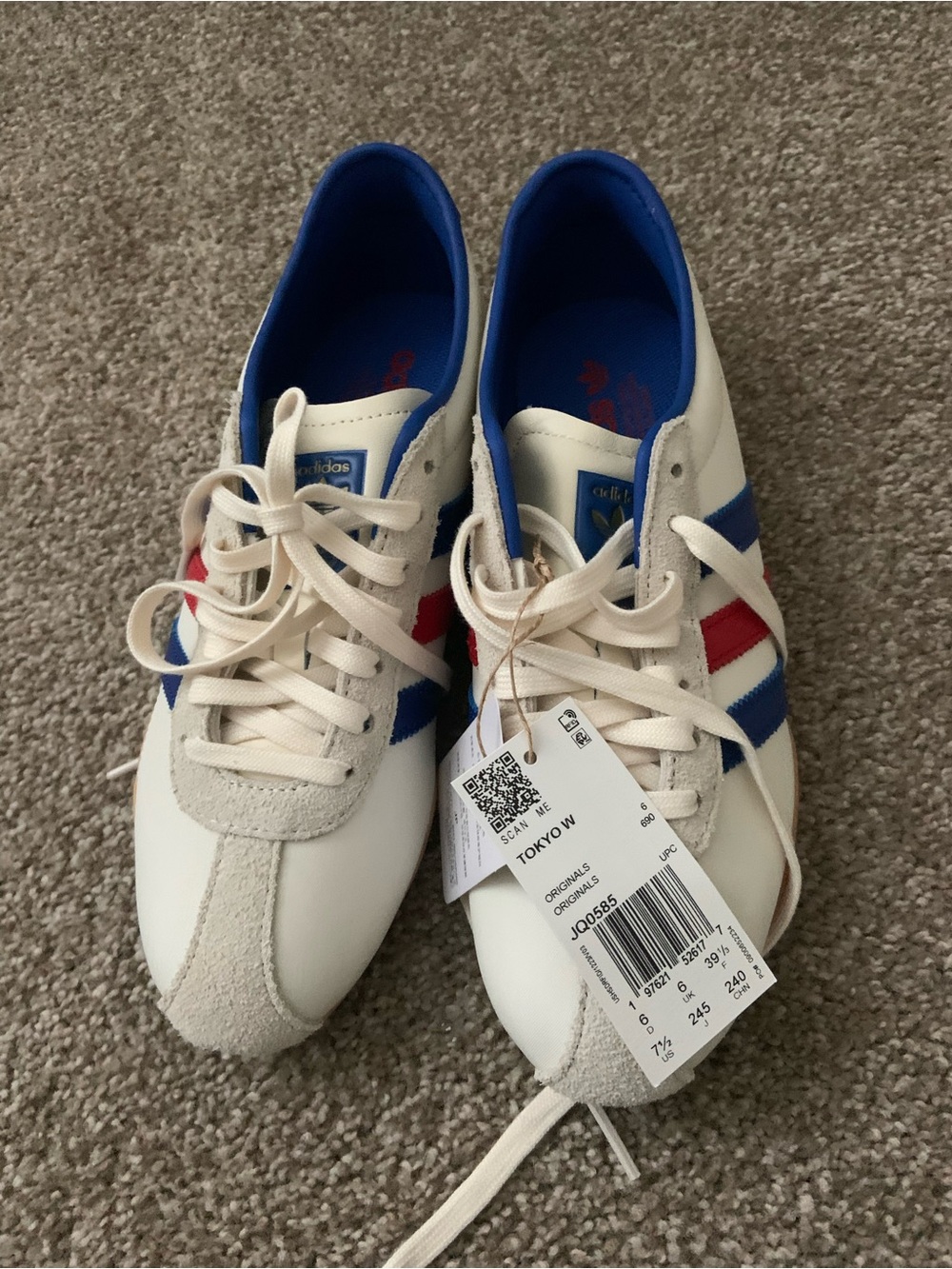 NWT Adidas Tokyo Red White and Blue Sneakers Size US 7.5